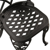 Black Grape Vineyard Outdoor Patio Garden Aluminum 3 Piece Bistro Set