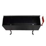 Black American Flag Metal Wall Mounted Mailbox with Hangers