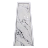 White Faux Marble 24-in Cast Aluminum Downspout Gutter Splash Block