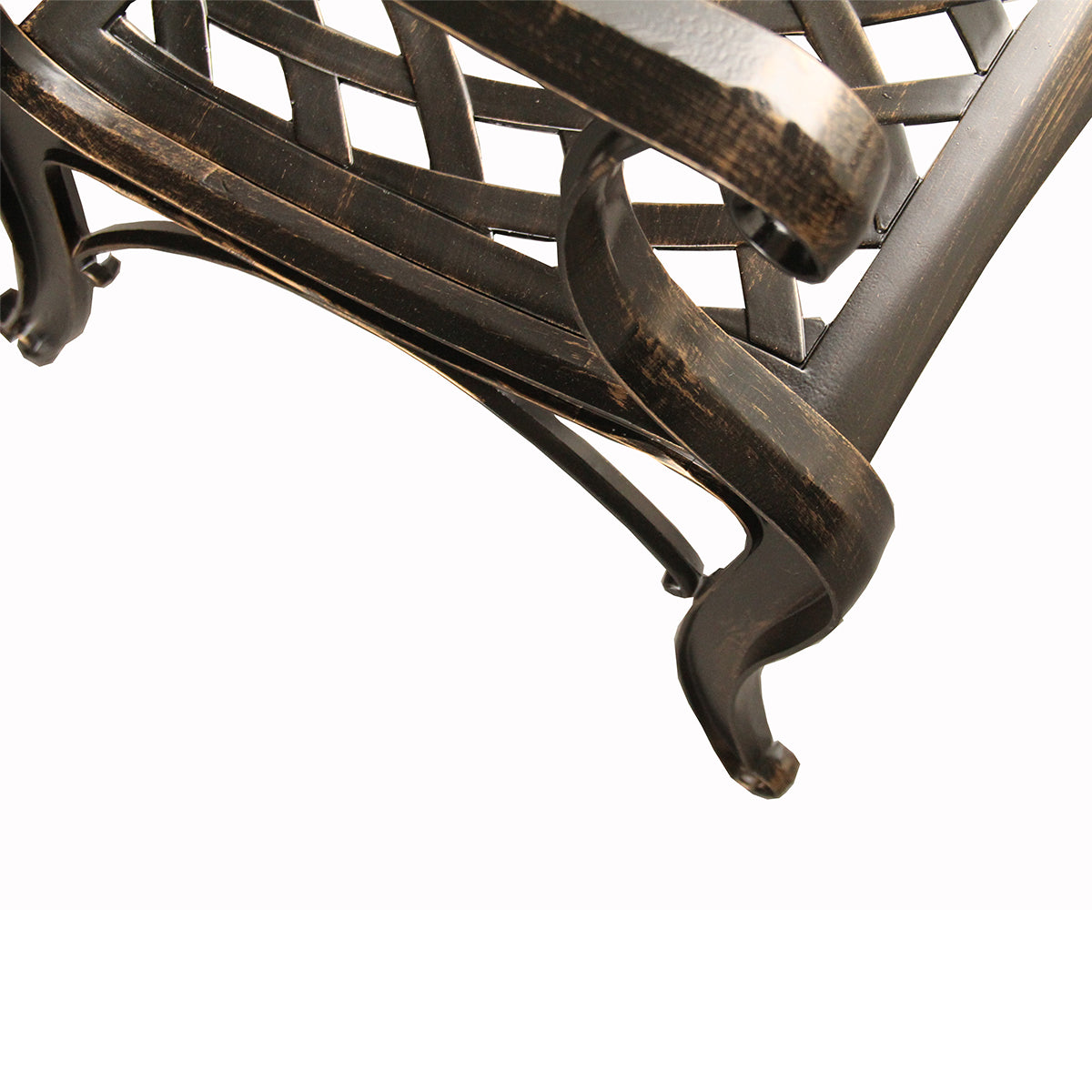 Contemporary Modern Outdoor Mesh Lattice Aluminum Patio Dining Chair