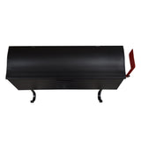 Black American Flag Metal Wall Mounted Mailbox with Hangers