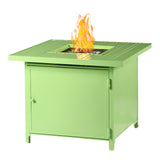 Aluminum 32-in Square Propane Fire Table with Beads, Covers and Lid