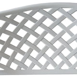 Outdoor Aluminum Modern 40-in White Patio Bench Loveseat