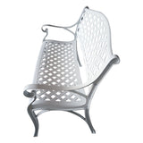 Outdoor Aluminum Modern 40-in White Patio Bench Loveseat