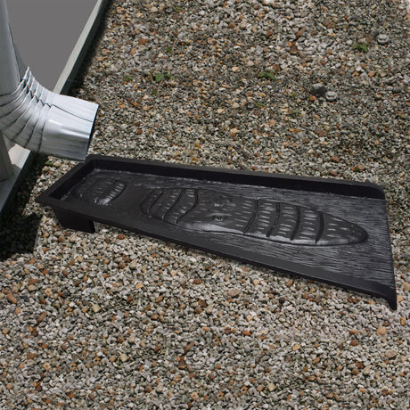 Black Alligator 24-in Cast Aluminum Downspout Gutter Splash Block