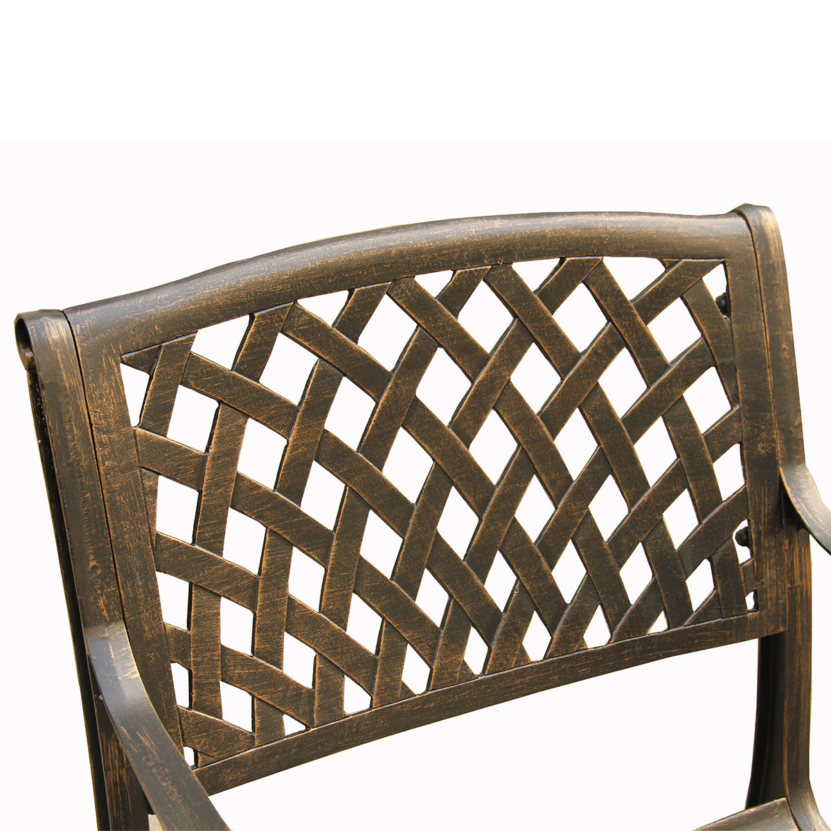 Contemporary Modern Outdoor Mesh Lattice Aluminum Patio Dining Chair