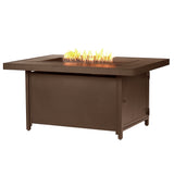 Aluminum 48-in Rectangular Propane Fire Table, Beads, Covers and Lid